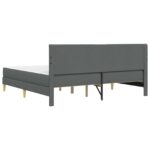 vidaXL Rám postele Tmavo šedá 200 x 200 cm Polyester – Obrázok 8