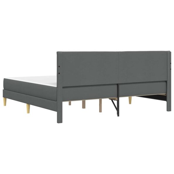 vidaXL Rám postele Tmavo šedá 200 x 200 cm Polyester – Obrázok 8