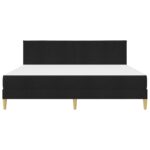 vidaXL Rám postele Čierny 200 x 200 cm Polyester – Obrázok 6