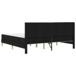 vidaXL Rám postele Čierny 200 x 200 cm Polyester – Obrázok 8