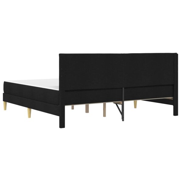 vidaXL Rám postele Čierny 200 x 200 cm Polyester – Obrázok 8