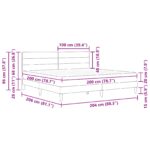 vidaXL Rám postele Modrá 200 x 200 cm Polyester – Obrázok 11