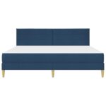 vidaXL Rám postele Modrá 200 x 200 cm Polyester – Obrázok 6