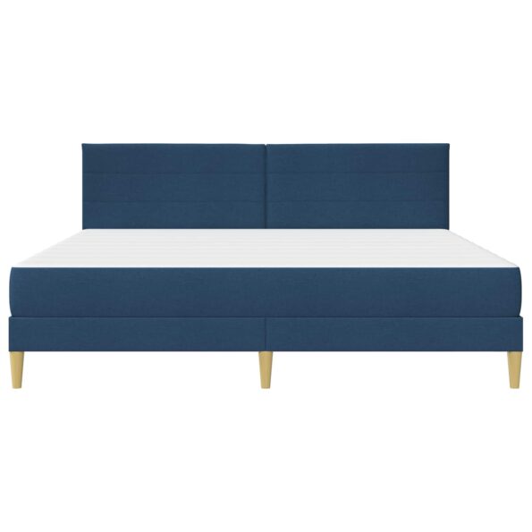vidaXL Rám postele Modrá 200 x 200 cm Polyester – Obrázok 6