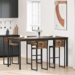 vidaXL Jedálenské stoly Kompozitné drevo