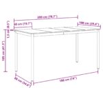 vidaXL Jedálenské stoly Kompozitné drevo – Obrázok 11