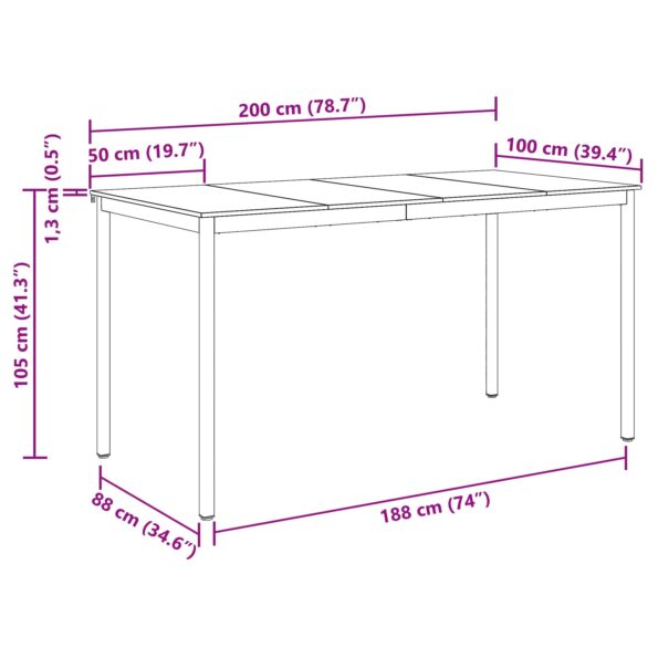 vidaXL Jedálenské stoly Kompozitné drevo – Obrázok 11