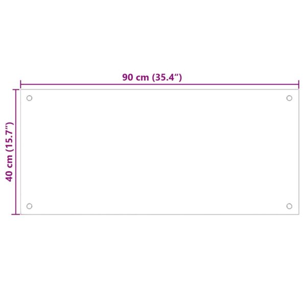 vidaXL Kuchynský backsplash 2 pcs Biela 90 x 40 cm tvrdené sklo – Obrázok 8