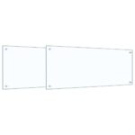 vidaXL Kuchynský obklad 2 pcs Priehľadná 100 x 40 cm tvrdené sklo – Obrázok 2