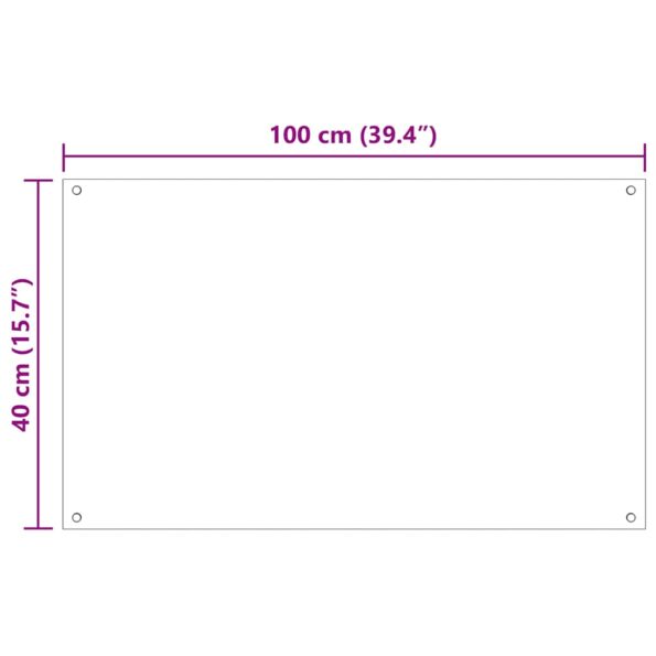 vidaXL Kuchynský obklad 2 pcs Priehľadná 100 x 40 cm tvrdené sklo – Obrázok 8