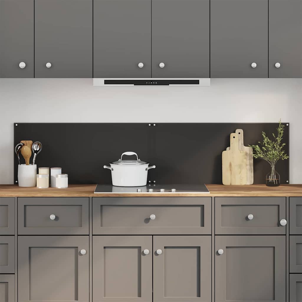 3415437_1.jpg vidaXL Kuchynský backsplash 2 pcs Čierna 90 x 40 cm tvrdené sklo – Obrázok 1