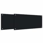 vidaXL Kuchynský backsplash 2 pcs Čierna 90 x 40 cm tvrdené sklo – Obrázok 2