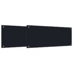 vidaXL Kuchynský obklad 2 pcs Čierna 100 x 40 cm tvrdené sklo – Obrázok 2