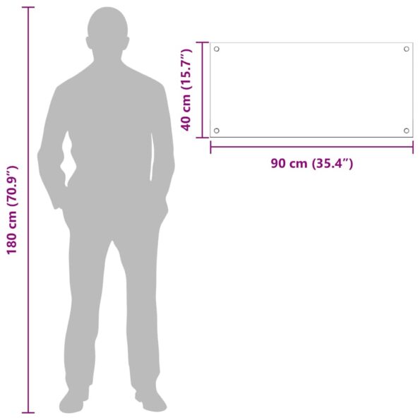 vidaXL Kuchynský backsplash 2 pcs Tmavo šedá 90 x 40 cm tvrdené sklo – Obrázok 10