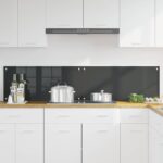 vidaXL Kuchynský backsplash 2 pcs Tmavo šedá 90 x 40 cm tvrdené sklo – Obrázok 3
