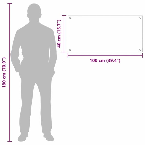 vidaXL Kuchynský obklad 2 pcs Tmavo šedá 100 x 40 cm tvrdené sklo – Obrázok 10