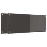 vidaXL Kuchynský obklad 2 pcs Tmavo šedá 100 x 40 cm tvrdené sklo – Obrázok 2