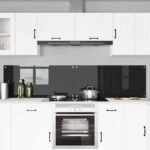 vidaXL Kuchynský backsplash 2 pcs Čierna 110 x 50 cm tvrdené sklo – Obrázok 3