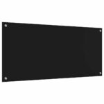 vidaXL Kuchynský backsplash 2 pcs Čierna 110 x 50 cm tvrdené sklo – Obrázok 6