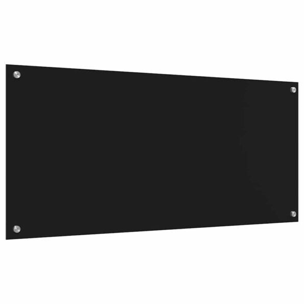 vidaXL Kuchynský backsplash 2 pcs Čierna 110 x 50 cm tvrdené sklo – Obrázok 6