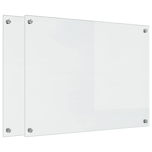vidaXL Kuchynský backsplash Priehľadná 80 x 60 x 0.8 cm tvrdené sklo – Obrázok 2