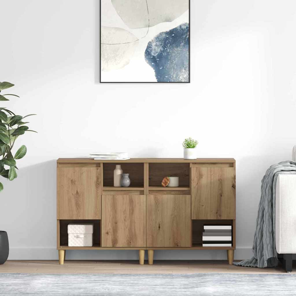 3415572_1.jpg vidaXL Komody 2 pcs Remeselný dub 60 x 35 x 70 cm Kompozitné drevo – Obrázok 1