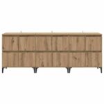 vidaXL Komody 3 pcs Remeselný dub 60 x 35 x 70 cm Kompozitné drevo – Obrázok 5