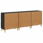 vidaXL Komody 3 pcs Čierny dub 60 x 35 x 70 cm Kompozitné drevo – Obrázok 7