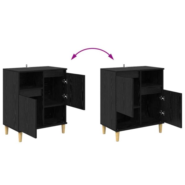 vidaXL Komody 3 pcs Čierny dub 60 x 35 x 70 cm Kompozitné drevo – Obrázok 10