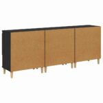 vidaXL Komody 3 pcs Čierny dub 60 x 35 x 70 cm Kompozitné drevo – Obrázok 7