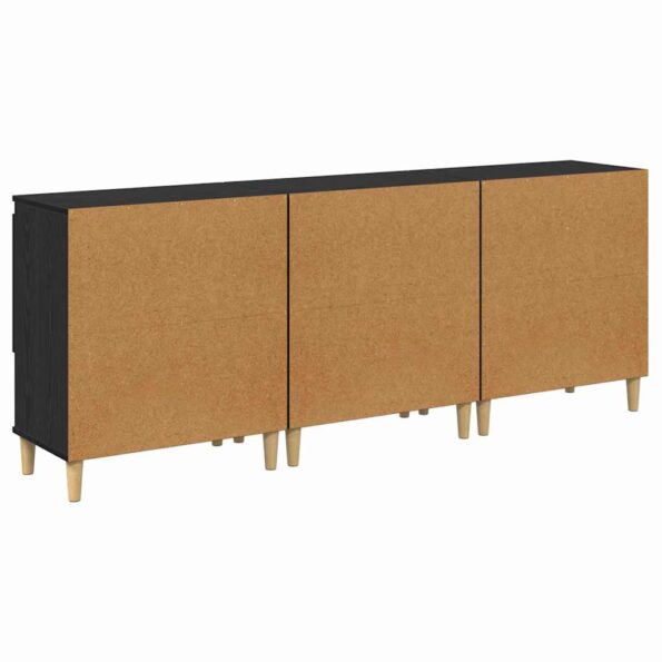 vidaXL Komody 3 pcs Čierny dub 60 x 35 x 70 cm Kompozitné drevo – Obrázok 7