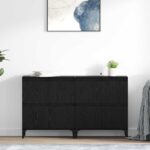 vidaXL Komody 2 pcs Čierny dub 60 x 35 x 70 cm Kompozitné drevo