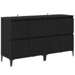 vidaXL Komody 2 pcs Čierny dub 60 x 35 x 70 cm Kompozitné drevo – Obrázok 5