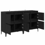 vidaXL Komody 2 pcs Čierny dub 60 x 35 x 70 cm Kompozitné drevo – Obrázok 6