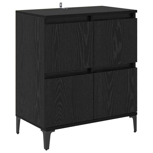 vidaXL Komody 2 pcs Čierny dub 60 x 35 x 70 cm Kompozitné drevo – Obrázok 7