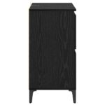 vidaXL Komody 2 pcs Čierny dub 60 x 35 x 70 cm Kompozitné drevo – Obrázok 8