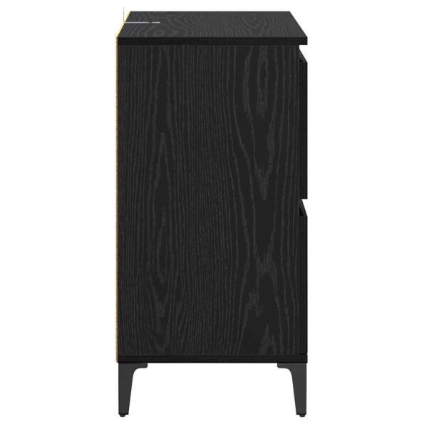 vidaXL Komody 2 pcs Čierny dub 60 x 35 x 70 cm Kompozitné drevo – Obrázok 8