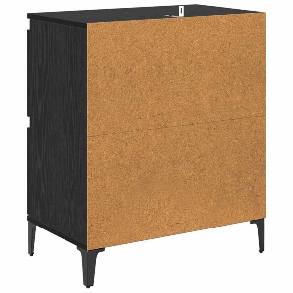 vidaXL Komody 2 pcs Čierny dub 60 x 35 x 70 cm Kompozitné drevo – Obrázok 9