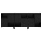 vidaXL Komody 3 pcs Čierny dub 60 x 35 x 70 cm Kompozitné drevo – Obrázok 5