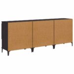 vidaXL Komody 3 pcs Čierny dub 60 x 35 x 70 cm Kompozitné drevo – Obrázok 7
