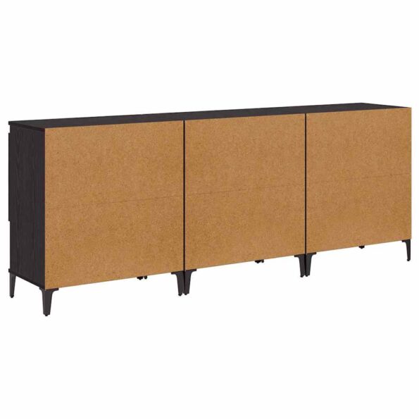 vidaXL Komody 3 pcs Čierny dub 60 x 35 x 70 cm Kompozitné drevo – Obrázok 7