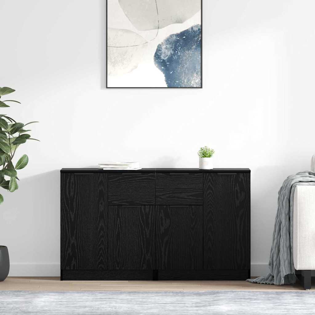 3415600_1.jpg vidaXL Komody 2 pcs Čierny dub 60 x 30 x 70 cm Kompozitné drevo – Obrázok 1