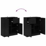 vidaXL Komody 2 pcs Čierny dub 60 x 30 x 70 cm Kompozitné drevo – Obrázok 13