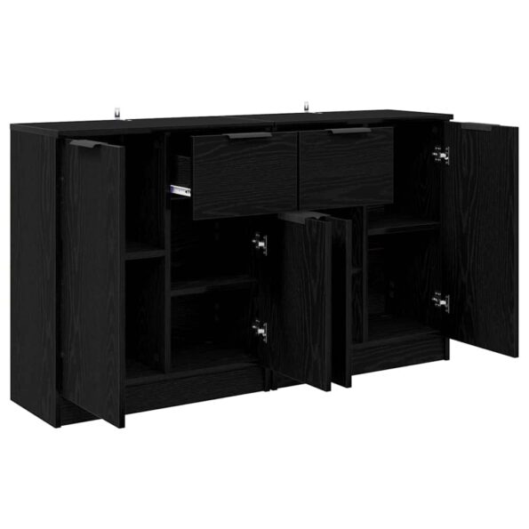 vidaXL Komody 2 pcs Čierny dub 60 x 30 x 70 cm Kompozitné drevo – Obrázok 6