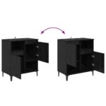 vidaXL Komody 2 pcs Čierny dub 60 x 35 x 70 cm Kompozitné drevo – Obrázok 12