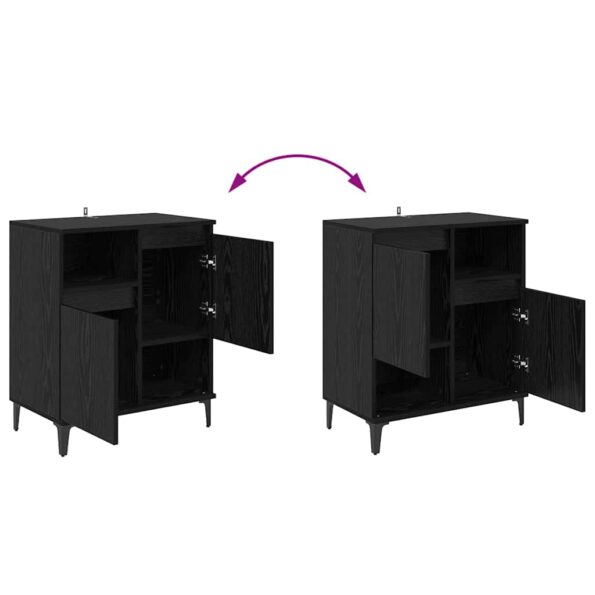 vidaXL Komody 2 pcs Čierny dub 60 x 35 x 70 cm Kompozitné drevo – Obrázok 12