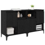 vidaXL Komody 2 pcs Čierny dub 60 x 35 x 70 cm Kompozitné drevo – Obrázok 3