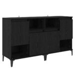 vidaXL Komody 2 pcs Čierny dub 60 x 35 x 70 cm Kompozitné drevo – Obrázok 5