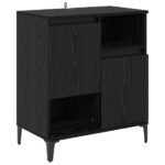 vidaXL Komody 2 pcs Čierny dub 60 x 35 x 70 cm Kompozitné drevo – Obrázok 7