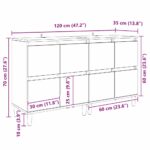 vidaXL Komody 2 pcs Čierny dub 60 x 35 x 70 cm Kompozitné drevo – Obrázok 13